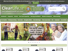 Tablet Screenshot of clearlife.se